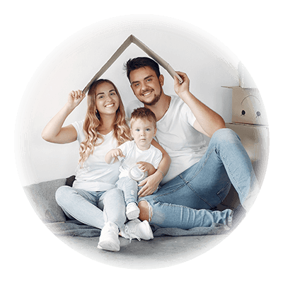 Family with New Home